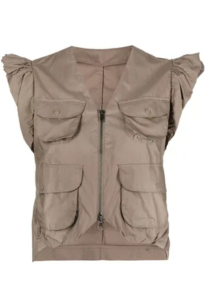 JNBY Ruffled-sleeve cotton blouse