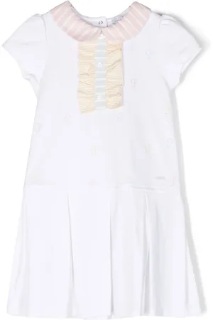 PATACHOU Ruffle-detailing pleated dress