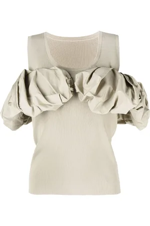 JNBY Ruffled-detailed knitted vest top