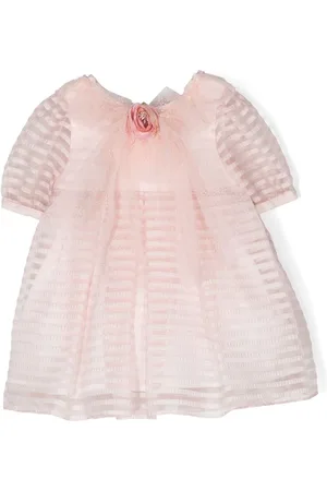 PATACHOU Tulle-detail short-sleeved dress