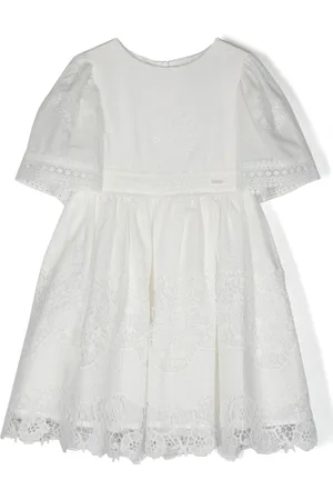 PATACHOU Embroidered short-sleeved dress