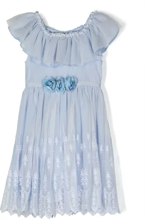 PATACHOU Rose-detailing lace dress