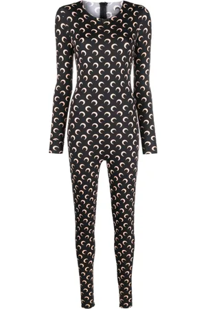 Marine Serre Crescent Moon-print jumpsuit