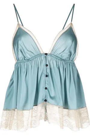 Kiki de Montparnasse Tiered silk tank top