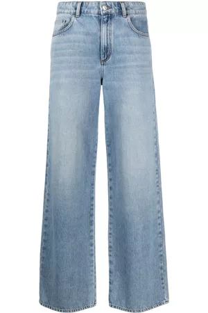 Claudie Pierlot Women Wide Leg Jeans - Logo-patch wide-leg jeans
