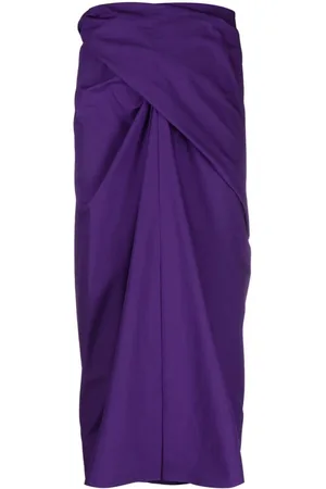 Quira High-waisted gathered-detail skirt