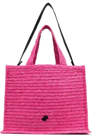 Patou JP raffia tote bag