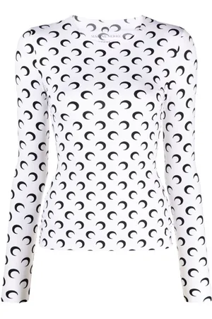 Marine Serre Crescent Moon-print top