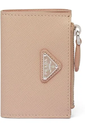 Prada Logo-plaque leather cardholder