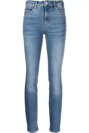 HUGO BOSS Women Straight Jeans - Denim straight-leg cotton rousers