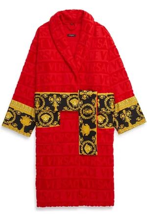 Versace bathrobe dressing gowns nightwear bedding wear pink white