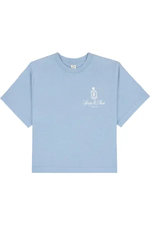 Sporty & Rich Vendome logo-print cropped top