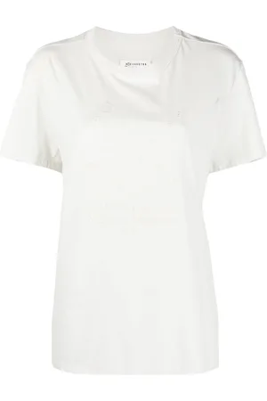 Maison Margiela Numbers-embroidered cotton T-shirt