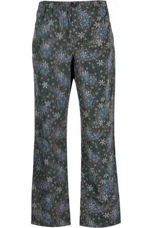 Soulland Floral-paisley straight-leg trousers