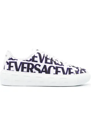 Versace Jeans Couture Spiked Stud-design Leather Sneakers - White