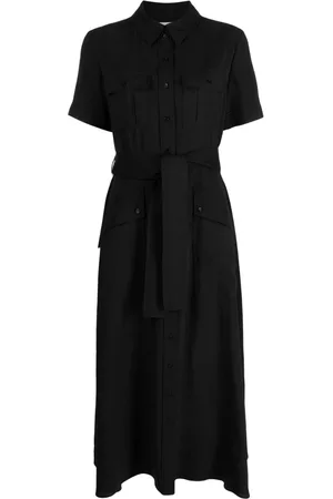 Claudie Pierlot Women Midi Dresses - Belted short-sleeve midi dress