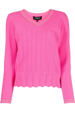 Paule Ka V-neck cable-knit jumper