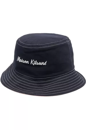 Maison Kitsuné Bucket Hats - Logo-embroidered bucket hat