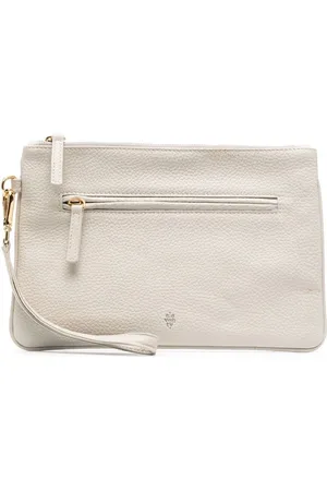 ELEVENTY Logo-stamp leather clutch bag