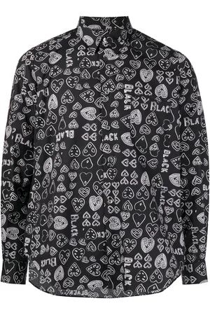 Comme des Garçons Heart-print cotton shirt