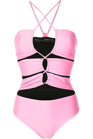 Gloria Coelho Tie front reversible one-piece swimsuit