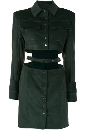 Gloria Coelho Corduroy cut-out dress