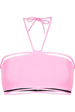 Gloria Coelho Halterneck string-detail bikini top