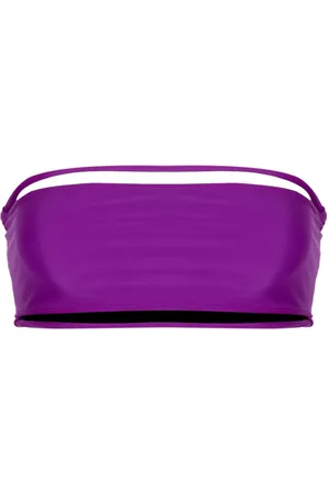 Gloria Coelho Strapless string-detail bikini top
