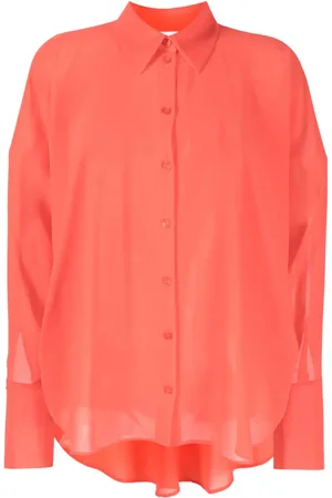 Patrizia Pepe Oversized semi-sheer shirt