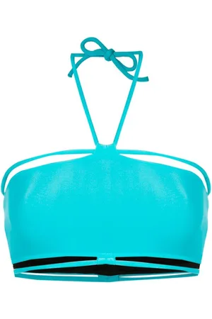 Gloria Coelho Halterneck string-detail bikini top
