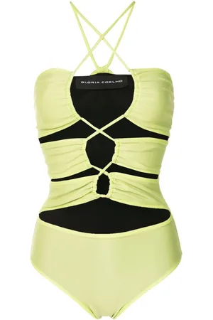 Gloria Coelho Tie front reversible one-piece swimsuit