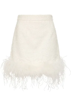 Rebecca Vallance The Departure feather-trim mini skirt