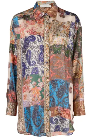 ZIMMERMANN Graphic-print silk shirt
