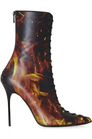 Balmain Women Ankle Boots - Uria fire print ankle boots