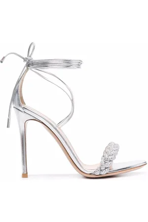Gianvito Rossi Leomi Crystal 105mm braided sandals