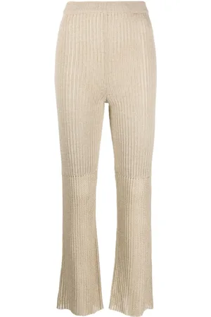 Nanushka High-waisted ribbed-knit trousers