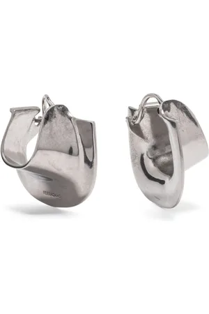 Salvatore Ferragamo Orecc logo-engraved small hoop earring