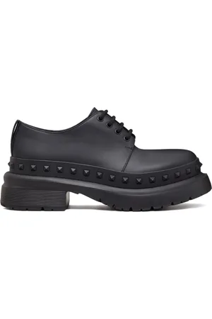 VALENTINO GARAVANI M-Way Rockstud leather Derby shoes