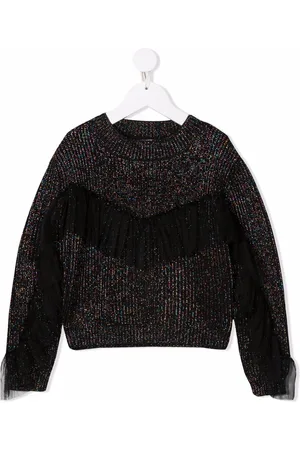 MONNALISA Metallic tulle-trimmed jumper