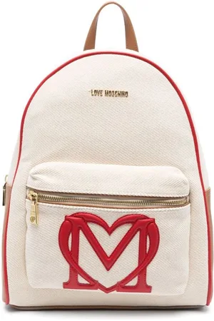 Moschino Logo-appliqué textured backpack
