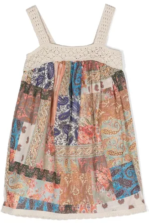 ZIMMERMANN Crochet-trim paisley-patchwork dress