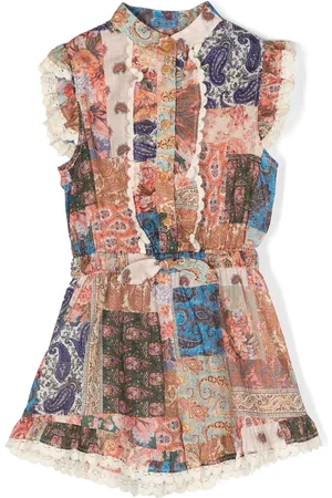 ZIMMERMANN Paisley-patchwork sleeveless shirt dress