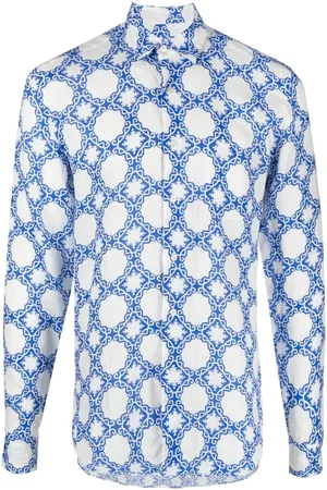 PENINSULA SWIMWEAR Geometric-print long-sleeve shirt