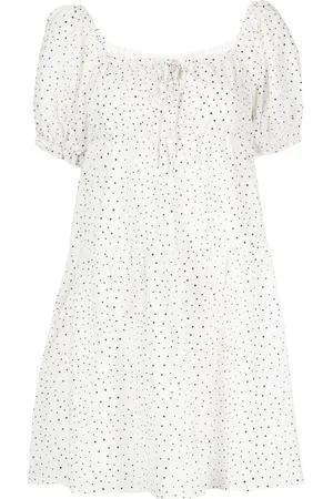 B+AB Polka-dot print cotton minidress