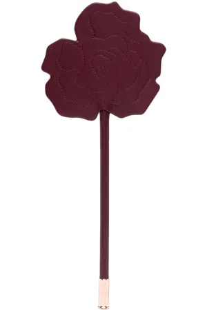 FLEUR DU MAL Rose-shaped leather paddle