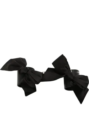 FLEUR DU MAL Bow-detail leather cuffs
