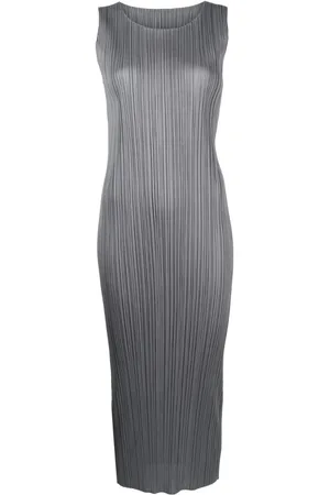 May Monthly Colors Dress in Dark Gray by Pleats Please Issey Miyake