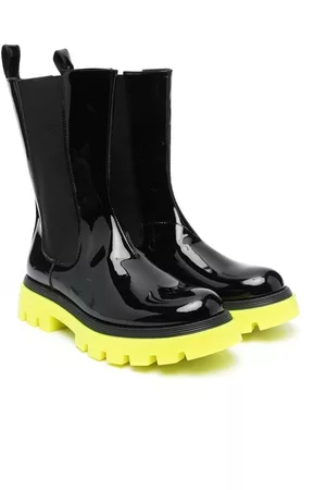 Balmain Wellingtons - TEEN colourblock patent pull-on boots