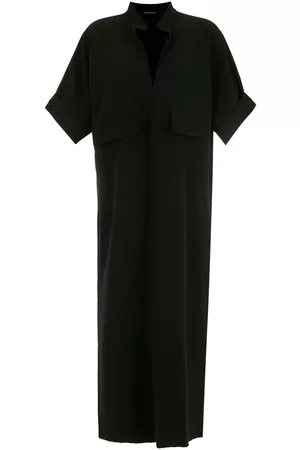 Olympiah Split-neck shift dress