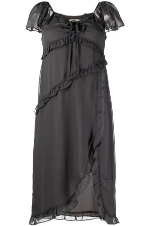 B+AB Ruffled sheer minidress